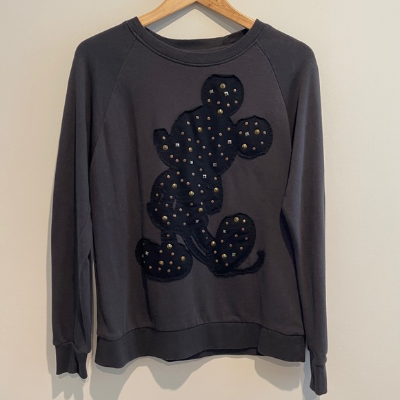 Disney Mickey Mouse Dark Grey Sweatshirt - Picture 2 of 3